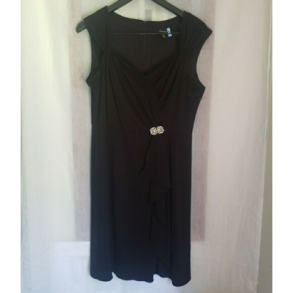 R&M Richards Black Little Black Dress Cocktail Party Nightout USA Womens Size 12